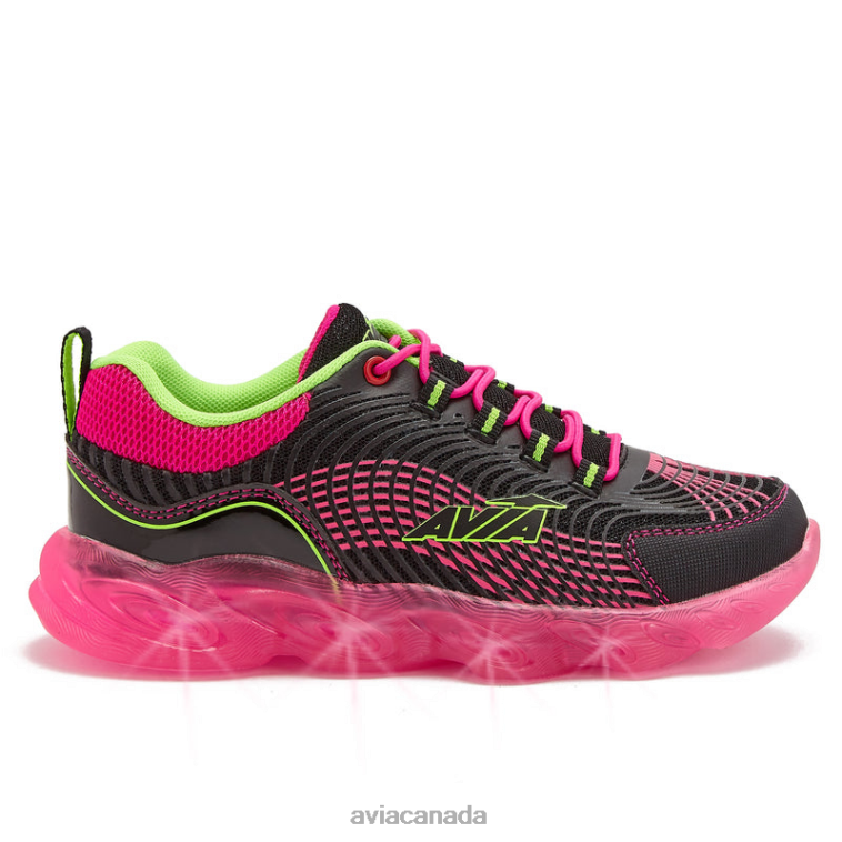 Avi-Ignite Girl Avia Black/Dark Pink 0LZJN102 Light Up Sneakers