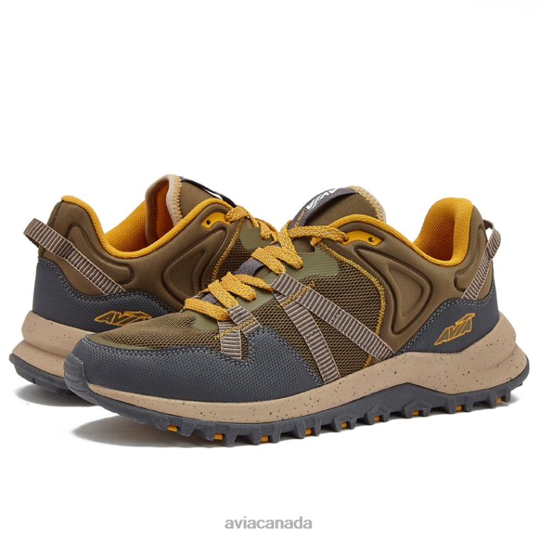 Avi-Upstate Men Avia Dark Green/Yellow 0LZJN69 Hiking