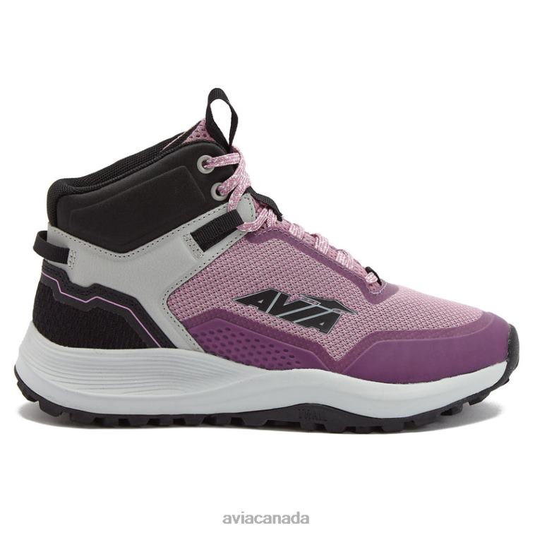 Avi-Grit Women Avia Black/Dark Purple/Silver Grey 0LZJN1 Hiking