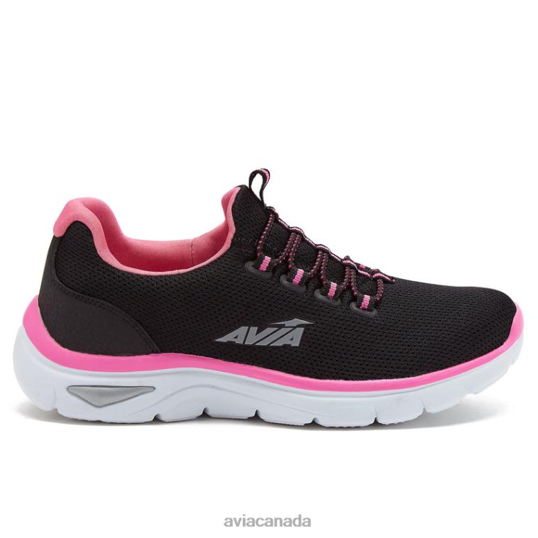 Avi-Junction Women Avia Black/Dark Pink/Silver Grey 0LZJN20 Sneakers