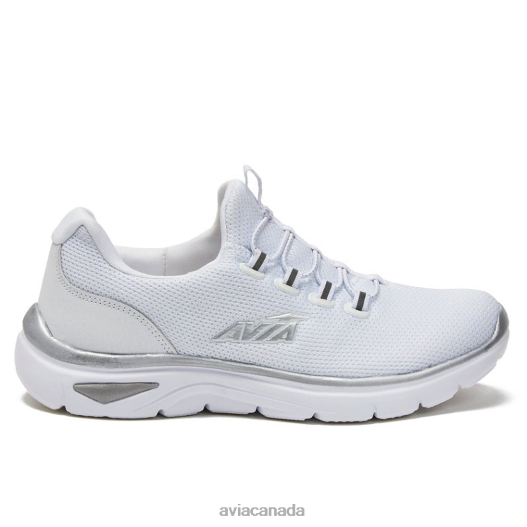 Avi-Junction Women Avia White/Silver Grey/Light Purple 0LZJN21 Sneakers