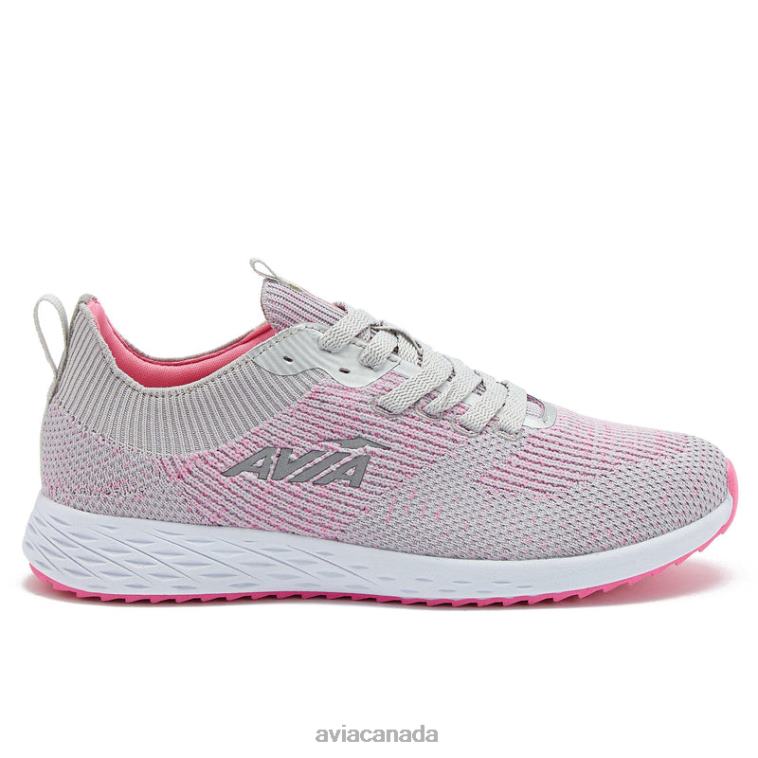 Avi-Helix Women Avia Silver Grey/Dark Pink 0LZJN29 Trail & Walking